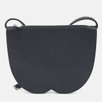 Pre-owned Burberry Black Leather Chess Shoulder Bag
