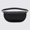 Burberry Black Leather Clip Shoulder Bag In Black