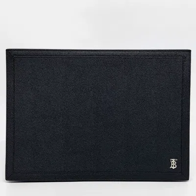 Pre-owned Burberry Black Leather Clutch