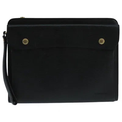 Pre-owned Burberry Black Leather Clutch Bag ()