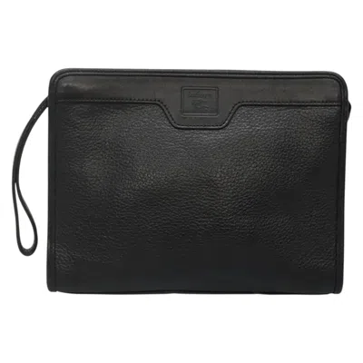 Pre-owned Burberry Black Leather Clutch Bag ()