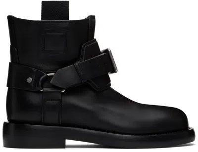 Burberry Black Leather Cobble Boots
