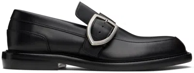 Burberry Black Leather Cobble Loafers