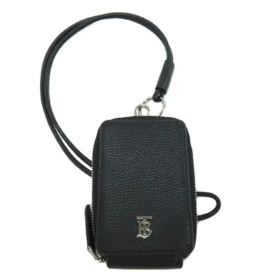 Pre-owned Burberry Black Leather Coin Purse/coin Case ()