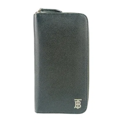 Pre-owned Burberry Black Leather Coin Purse/coin Case ()