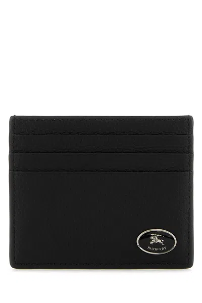 Burberry Black Leather Cotswolds Cardholder In Brown