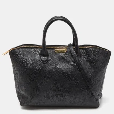 Pre-owned Burberry Black Leather Dewsbury Tote