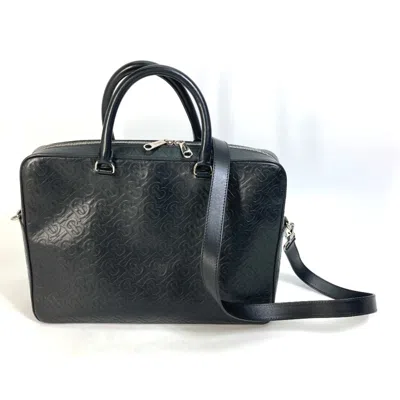Pre-owned Burberry Black Leather Handbag Shoulder Bag ()