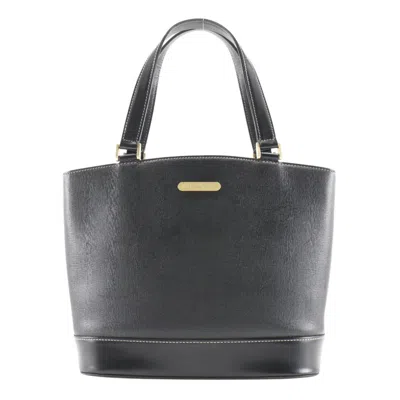 Pre-owned Burberry Black Leather Handbag Tote Bag ()