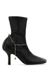 Burberry Leather Ankle Boots Chain Detail