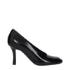 Burberry Glossy Leather Baby Pumps In Black