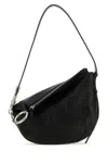 Burberry Black Leather Knight Small Shoulder Bag In Black