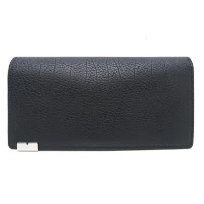 Pre-owned Burberry Black Leather Long Wallet (bi-fold) ()