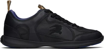Burberry Black Leather Matrix Sneakers