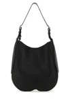 Burberry Women Black Leather Medium Chess Shoulder Bag