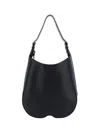 Burberry Women Black Leather Medium Chess Shoulder Bag In Black