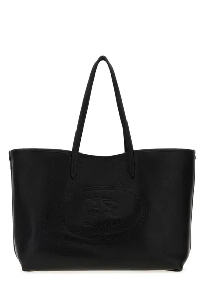 Burberry Black Leather Medium Highlands Shopping Bag