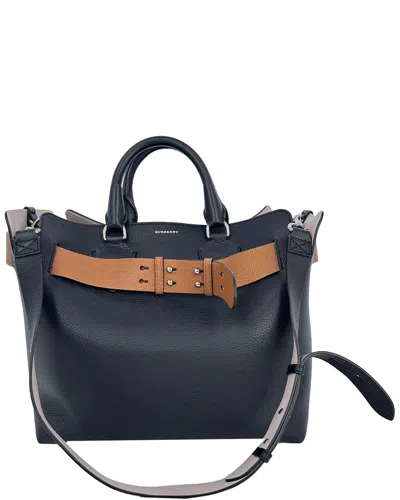 Burberry Black Leather Medium Marais Belt Tote