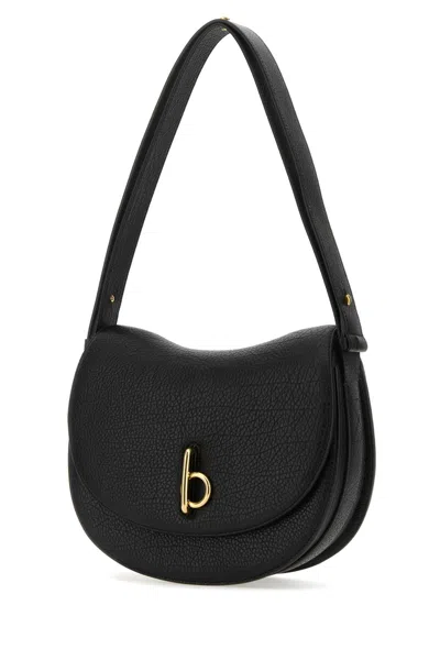 Burberry Black Leather Medium Rocking Horse Shoulder Bag