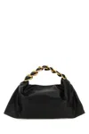 BURBERRY BLACK LEATHER MEDIUM SWAN HANDBAG