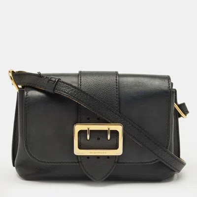 Pre-owned Burberry Black Leather Medley Buckle Crossbody Bag