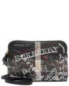 Burberry Black Leather Mega Check Doodle Pouch (authentic Pre-loved)