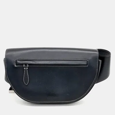 Pre-owned Burberry Black Leather Olympia Bag