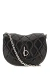 Burberry Black Leather Rocking Horse Shoulder Bag In Black Palladio