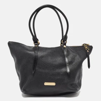 Pre-owned Burberry Black Leather Salisbury Tote