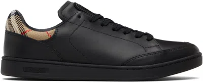 Burberry Set Leather Sneakers In Black