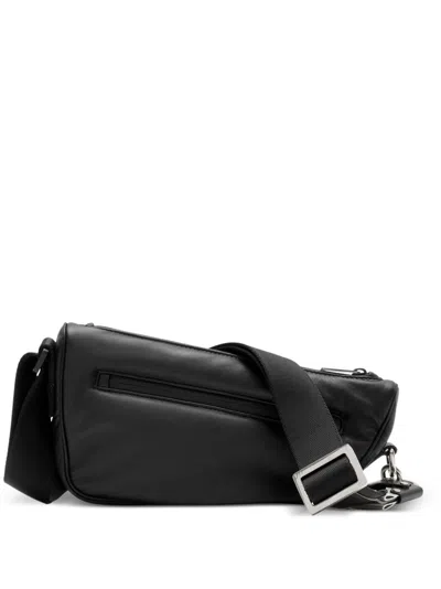Burberry Asymmetric Black Leather Crossbody Bag