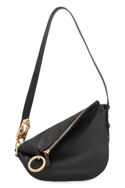 Burberry Black Leather Shoulder Handbag For Women