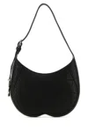 Burberry Mini Black Leather Chess Shoulder Handbag