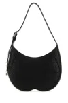Burberry Mini Black Leather Chess Shoulder Handbag