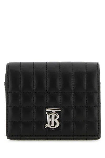 Burberry Black Leather Small Lola Wallet In Blackpalladio