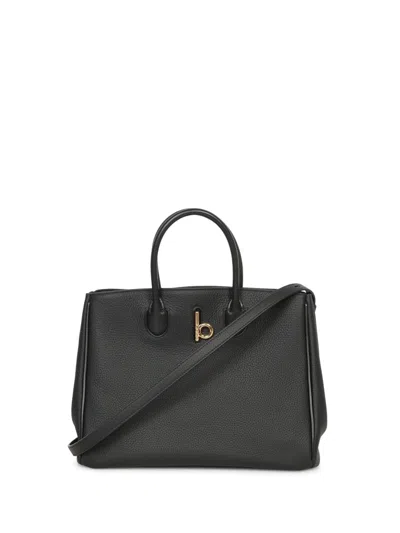 Burberry Black Leather Small Rocking Horse Handbag