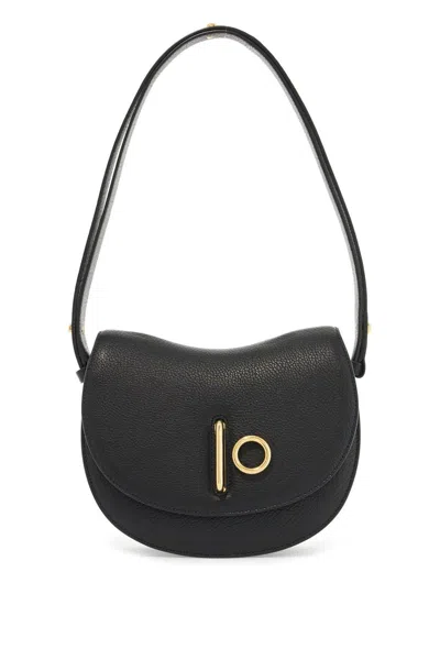 Burberry Black Leather Small Rocking Horse Shoulder Bag In Pattern