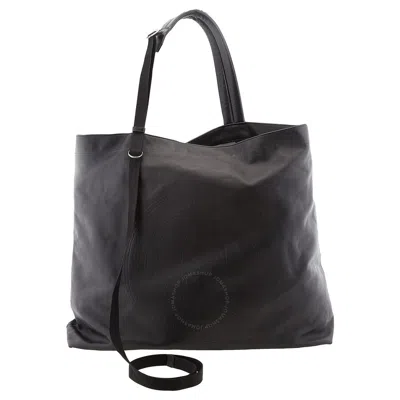 Burberry Black Leather Star Logo Tote Bag