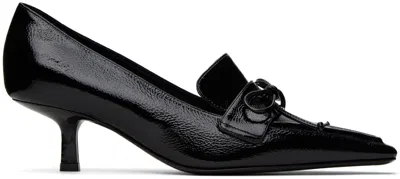 Burberry Leather Storm Pumps In Aubergine