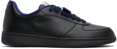 BURBERRY BLACK LEATHER TERRACE SNEAKERS