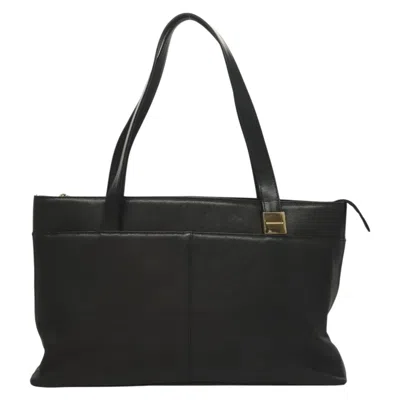 Pre-owned Burberry Black Leather Tote Bag ()