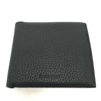 Pre-owned Burberry Black Leather Wallet (bi-fold) ()