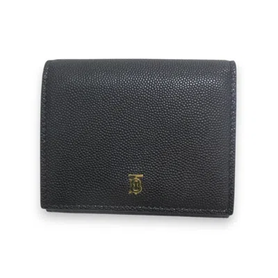 Pre-owned Burberry Black Leather Wallet (bi-fold) ()