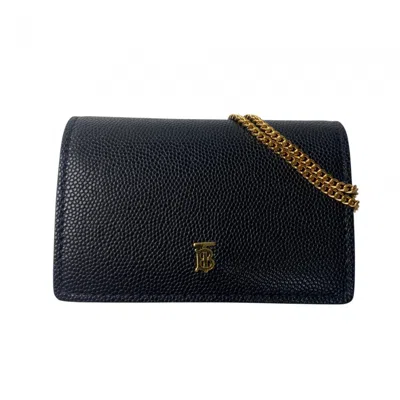 Pre-owned Burberry Black Leather Wallet (bi-fold) ()