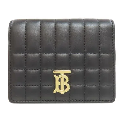 Pre-owned Burberry Black Leather Wallet (tri-fold) ()