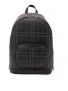 Burberry Black Leather Zip Backpack In Black