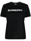 Burberry Black T-shirt With Bold Logo Design In Black