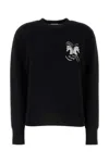 Burberry Women's Stretch Wool Blend Sweater In Black