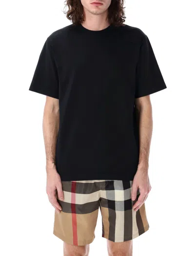 Burberry Black Logo Crewneck T-shirt In Schwarz