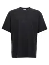 Burberry Tempah Embroidered Logo Cotton T-shirt In Black